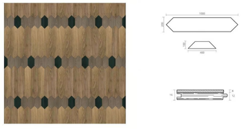 SPECIAL PANEL MATITA INSTALLATION 160 - Inlaid 3 layers wooden parquet by FOGLIE D'ORO - view 3